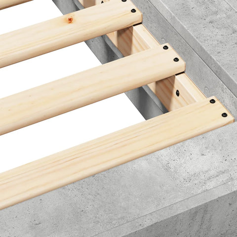 vidaXL Bed Frame without Mattress Concrete Grey 120x200 cm
