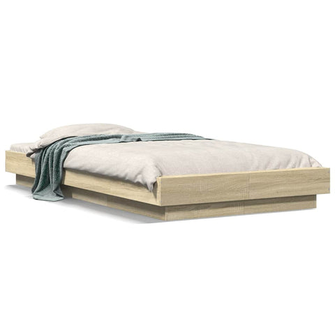 vidaXL Bed Frame without Mattress Sonoma Oak 100x200 cm