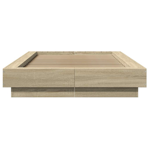 vidaXL Bed Frame without Mattress Sonoma Oak 100x200 cm