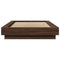 vidaXL Bed Frame without Mattress Brown Oak 100x200 cm