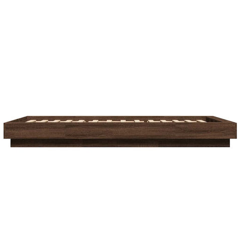vidaXL Bed Frame without Mattress Brown Oak 100x200 cm