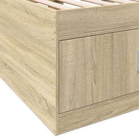 vidaXL Daybed with Drawers without Mattress Sonoma Oak 100x200 cm