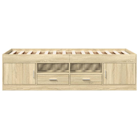 vidaXL Daybed with Drawers without Mattress Sonoma Oak 90x200 cm