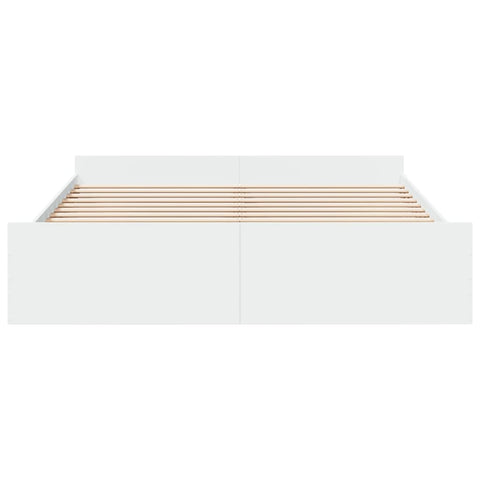 vidaXL Bed Frame with Drawers without Mattress White 200x200 cm