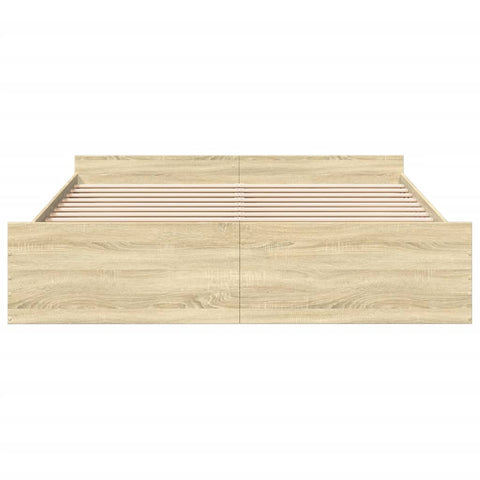vidaXL Bed Frame with Drawers without Mattress Sonoma Oak 200x200 cm