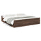 vidaXL Bed Frame with Drawers without Mattress Brown Oak 200x200 cm