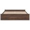 vidaXL Bed Frame with Drawers without Mattress Brown Oak 200x200 cm