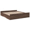 vidaXL Bed Frame with Drawers without Mattress Brown Oak 200x200 cm