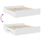 vidaXL Bed Frame with Drawers without Mattress White 180x200 cm Super King