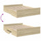vidaXL Bed Frame with Drawers without Mattress Sonoma Oak 160x200 cm