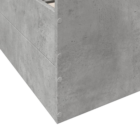 vidaXL Bed Frame with Drawers without Mattress Concrete Grey 160x200 cm