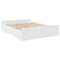 vidaXL Bed Frame with Drawers without Mattress White 150x200 cm King Size