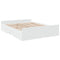 vidaXL Bed Frame with Drawers without Mattress White 150x200 cm King Size