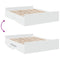 vidaXL Bed Frame with Drawers without Mattress White 150x200 cm King Size