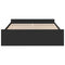 vidaXL Bed Frame with Drawers without Mattress Black 150x200 cm King Size