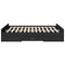 vidaXL Bed Frame with Drawers without Mattress Black 150x200 cm King Size
