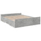 vidaXL Bed Frame with Drawers without Mattress Concrete Grey 150x200 cm King Size