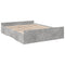 vidaXL Bed Frame with Drawers without Mattress Concrete Grey 150x200 cm King Size