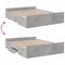 vidaXL Bed Frame with Drawers without Mattress Concrete Grey 150x200 cm King Size