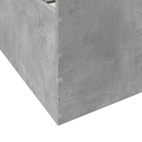 vidaXL Bed Frame with Drawers without Mattress Concrete Grey 150x200 cm King Size