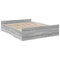 vidaXL Bed Frame with Drawers without Mattress Grey Sonoma 150x200 cm King Size