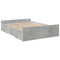 vidaXL Bed Frame with Drawers without Mattress Concrete Grey 120x200 cm
