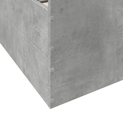 vidaXL Bed Frame with Drawers without Mattress Concrete Grey 120x200 cm