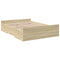 vidaXL Bed Frame with Drawers without Mattress Sonoma Oak 140x190 cm