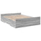 vidaXL Bed Frame with Drawers without Mattress Grey Sonoma 135x190 cm Double