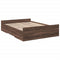 vidaXL Bed Frame with Drawers without Mattress Brown Oak 120x190 cm Small Double