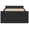 vidaXL Bed Frame with Drawers without Mattress Black 100x200 cm