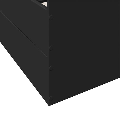 vidaXL Bed Frame with Drawers without Mattress Black 100x200 cm