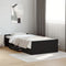 vidaXL Bed Frame with Drawers without Mattress Black 100x200 cm