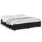 vidaXL Bed Frame with Drawers without Mattress Black 200x200 cm