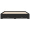 vidaXL Bed Frame with Drawers without Mattress Black 200x200 cm