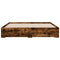 vidaXL Bed Frame with Drawers without Mattress Smoked Oak 200x200 cm