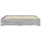 vidaXL Bed Frame with Drawers without Mattress Grey Sonoma 180x200 cm Super King