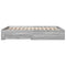 vidaXL Bed Frame with Drawers without Mattress Grey Sonoma 160x200 cm