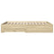 vidaXL Bed Frame with Drawers without Mattress Sonoma Oak 150x200 cm King Size