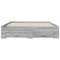 vidaXL Bed Frame with Drawers without Mattress Grey Sonoma 150x200 cm King Size