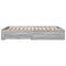 vidaXL Bed Frame with Drawers without Mattress Grey Sonoma 150x200 cm King Size