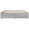 vidaXL Bed Frame with Drawers without Mattress Grey Sonoma 140x200 cm