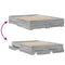 vidaXL Bed Frame with Drawers without Mattress Grey Sonoma 140x200 cm