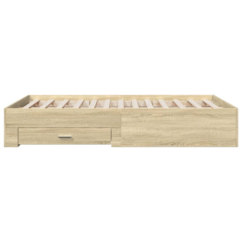 vidaXL Bed Frame with Drawers without Mattress Sonoma Oak 120x200 cm
