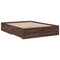 vidaXL Bed Frame with Drawers without Mattress Brown Oak 120x190 cm Small Double