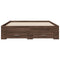 vidaXL Bed Frame with Drawers without Mattress Brown Oak 120x190 cm Small Double