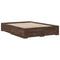 vidaXL Bed Frame with Drawers without Mattress Brown Oak 120x190 cm Small Double