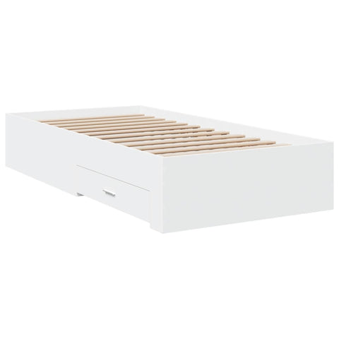 vidaXL Bed Frame with Drawers without Mattress White 90x200 cm
