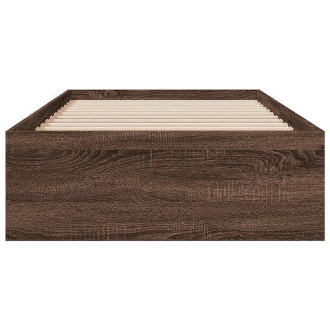 vidaXL Bed Frame with Drawers without Mattress Brown Oak 90x200 cm