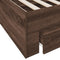 vidaXL Bed Frame with Drawers without Mattress Brown Oak 90x200 cm
